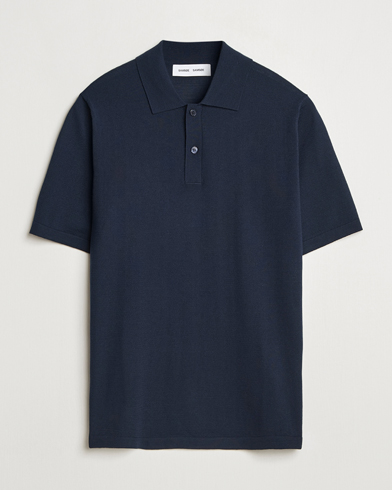 Samsøe Samsøe Sarown Knitted Polo Salute Navy – Sininen