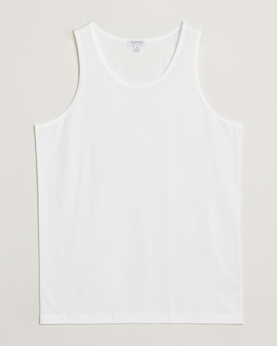 Sunspel Superfine Cotton Underwear Vest White – Valkoinen