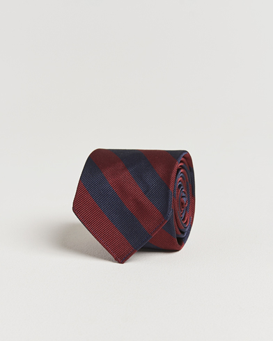 Kamakura Shirts Kamakura ShirtsVintage Ivy Regimental Stripe Silk TieNavy/Burgundy – Punainen