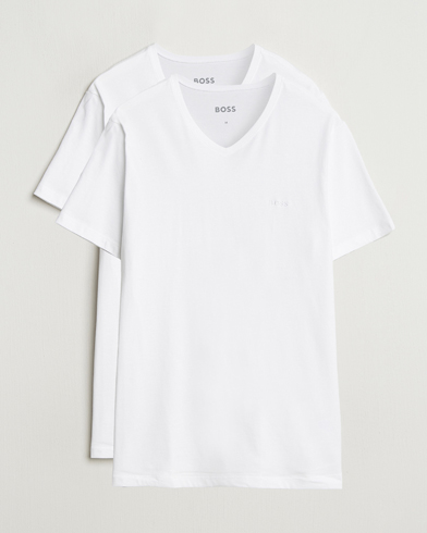 BOSS BLACK 2-Pack Relaxed Fit V-Neck T-Shirt White – Valkoinen