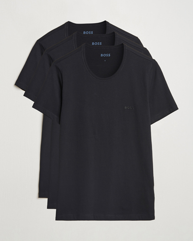 BOSS BLACK 3-Pack Crew Neck T-Shirt Black – Musta