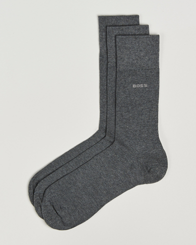 BOSS BLACK 3-Pack RS Uni Socks Medium Grey – Harmaa
