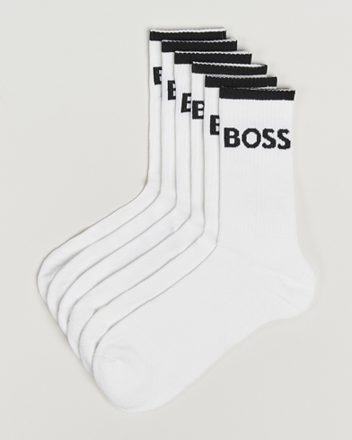 BOSS BLACK 6-Pack Sport Socks White – Valkoinen