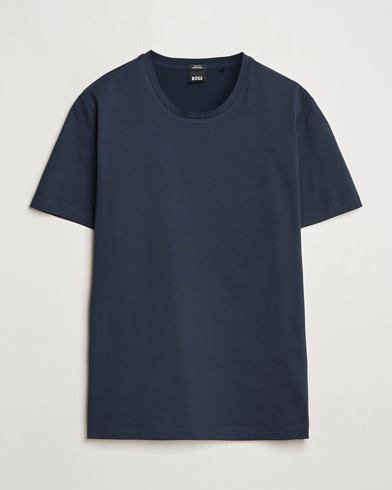 BOSS BLACK Tessler Mercerized Crew Neck T-Shirt Dark Blue – Sininen