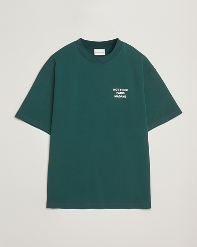 Drôle de Monsieur Slogan T-Shirt Dark Green – Vihreä