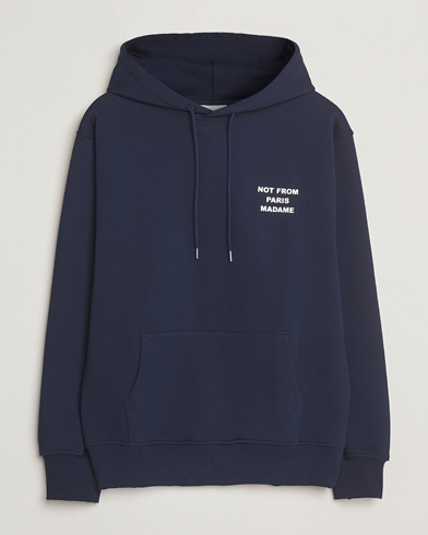 Drôle de Monsieur Slogan Hoodie Navy – Sininen