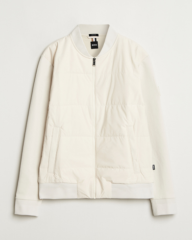BOSS BLACK Skiles Hybrid Full Zip Open White – Valkoinen