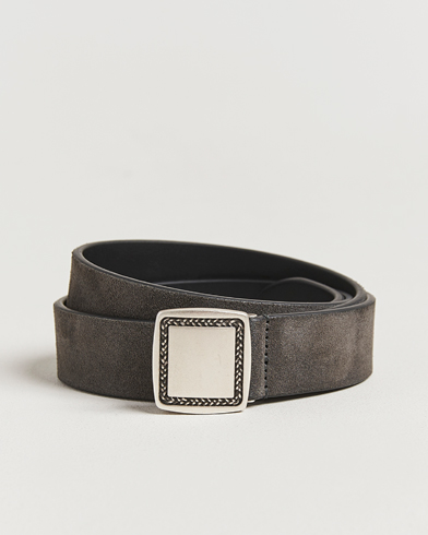 Anderson's Suede Buckle Belt 3cm Grey – Harmaa