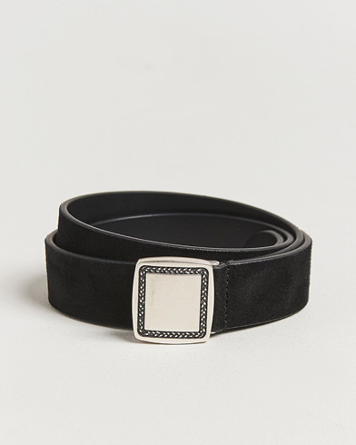 Anderson's Suede Buckle Belt 3cm Black – Musta