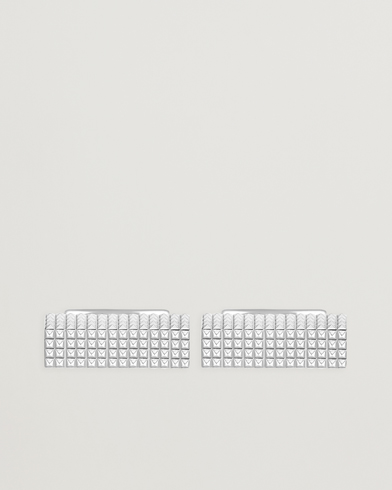 S.T. Dupont Cufflink Rectangle Diamond Head Silver – Hopea