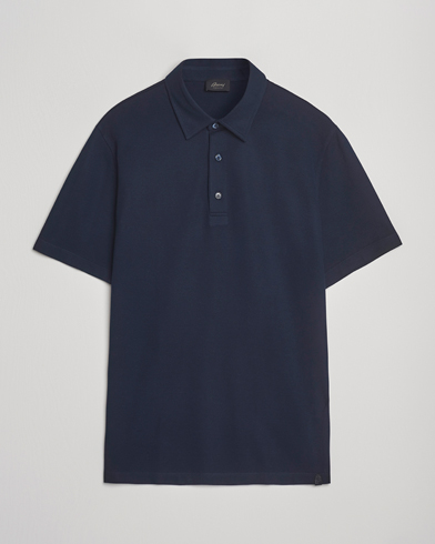 Brioni Short Sleeve Polo Piquet Navy – Sininen