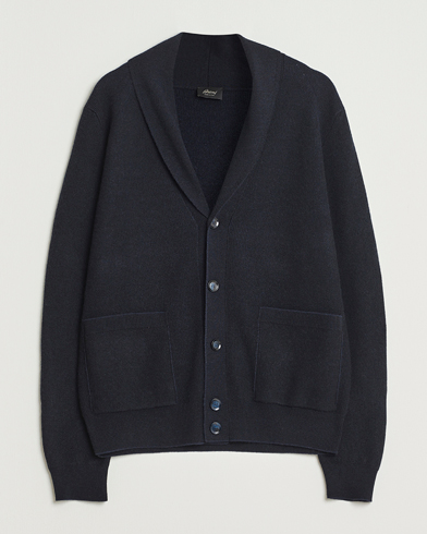 Brioni Cashmere Shawl Cardigan Navy – Sininen