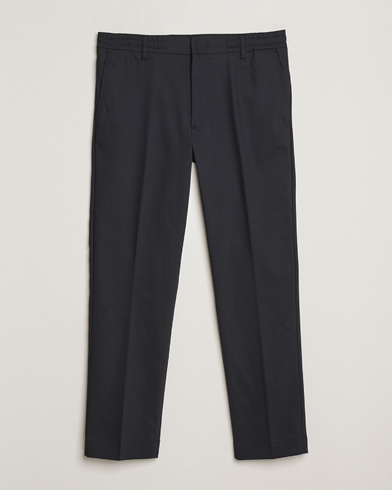 NN07 Baker Cotton Drawstring Trousers Navy – Sininen