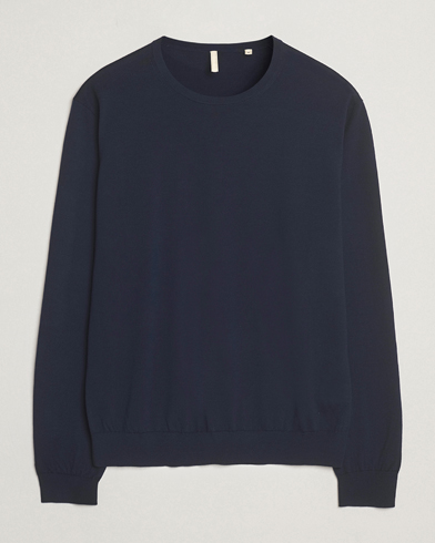 Sunflower Merino Crew Neck Navy – Sininen