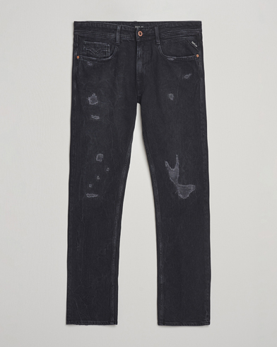 Replay Rocco Comfort Fit Stretch Jeans Washed Black – Musta