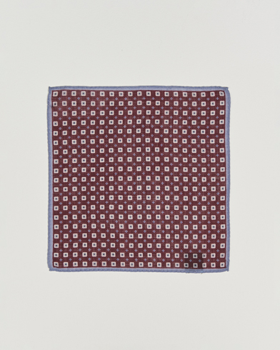 Amanda Christensen Wool Printed Flower Pocket Square Wine – Punainen