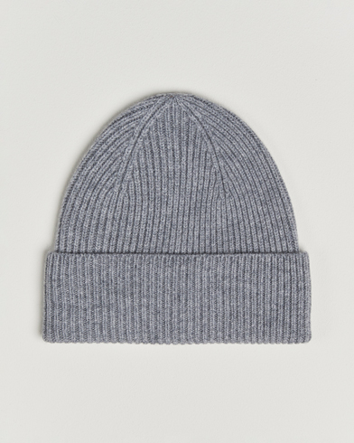 Amanda Christensen Amanda ChristensenRib Knitted Merino Wool CapLight Grey Melange – Harmaa