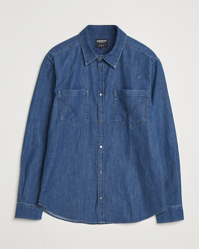 Dondup Pocket Denim Shirt Medium Blue – Sininen