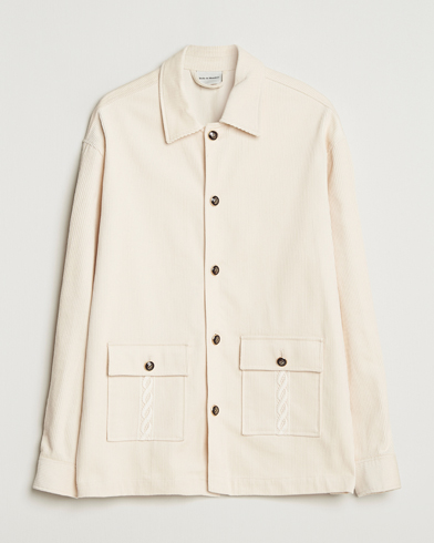Drôle de Monsieur Corduroy Overshirt Ecru – Valkoinen