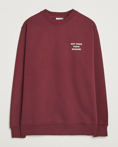 Drôle de Monsieur Slogan Sweatshirt Wine – Punainen