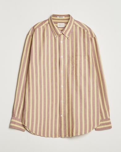 Gant Relaxed Fit Striped Heritage Oxford Shirt Modern Rust – Keltainen