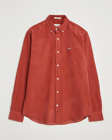 GANT Regular Fit Corduroy Shirt Modern Rust – Punainen