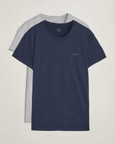 Gant 2-Pack Crew Neck T-Shirt Light Grey/Navy – Harmaa