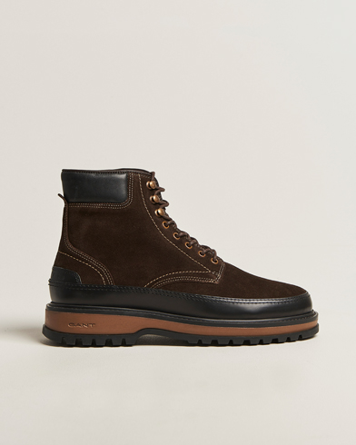 Gant Clafton Felt Lined Suede Boot Dark Brown – Ruskea