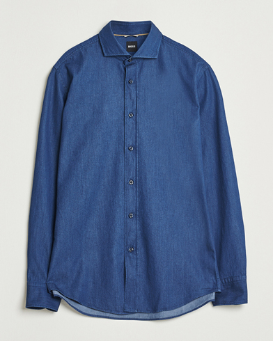 BOSS BLACK Hank Denim Shirt Navy – Sininen