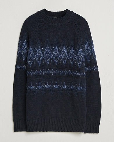 BOSS ORANGE Karombo Wool Fairisle Sweater Dark Blue – Sininen