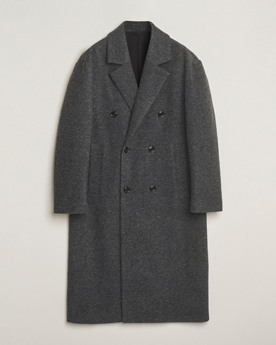 J.Lindeberg Willy Bonded Wool Coat Dark Grey Melange – Harmaa
