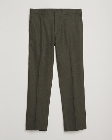J.Lindeberg Soren Cash Stretch Flannel Trousers Forest Green – Vihreä