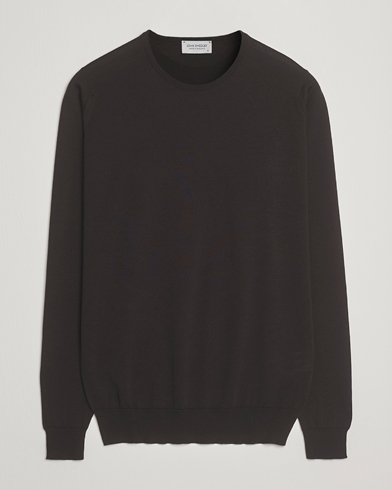 John Smedley Lundy Extra Fine Merino Crew Neck Faulkner Brown – Ruskea