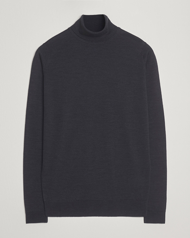 John Smedley Cherwell Extra Fine Merino Rollneck Hepburn Smoke – Harmaa