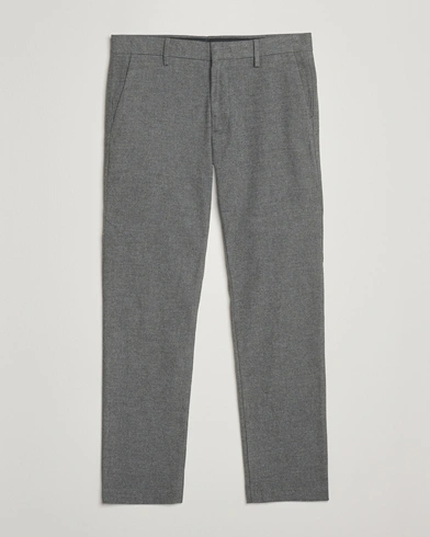 NN07 Theo Brushed Cotton Trousers Dark Grey – Harmaa