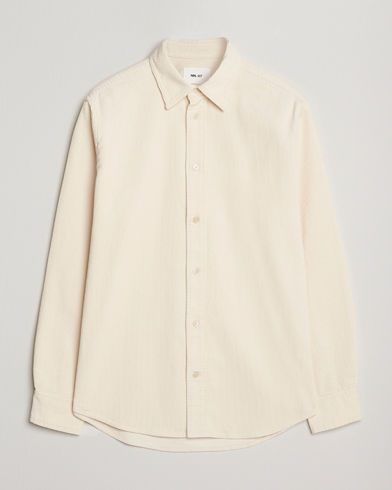 NN07 Colby Corduroy Overshirt Ivory – Valkoinen