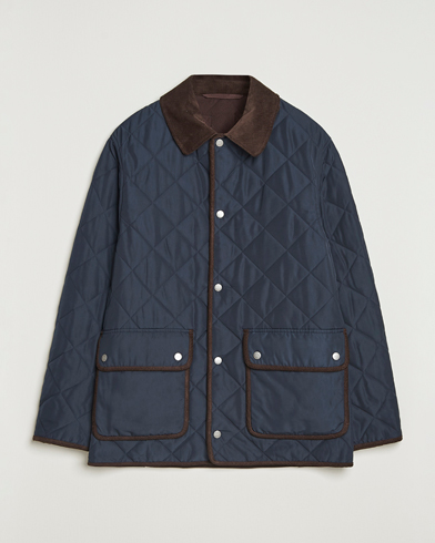 Gant Quilted Fleece Jacket Evening Blue – Sininen