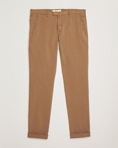 Briglia 1949 Slim Fit Cotton Stretch Chino Mid Brown – Ruskea