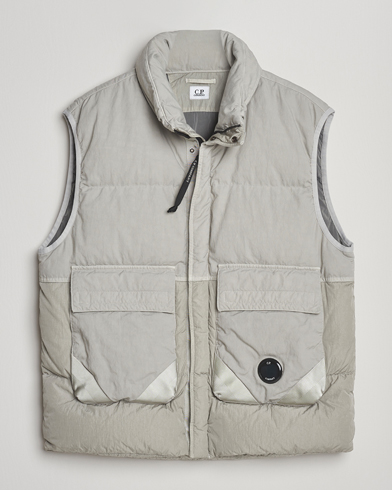 C.P. Company Eco Chrome Mixed Down Vest Light Grey – Harmaa