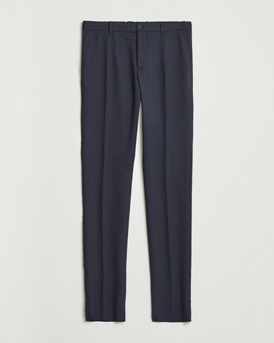 Incotex Slim Fit Washable Flannel Trousers Grey Melange – Harmaa