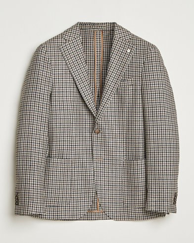 L.B.M. 1911 Jack Houndstooth Wool Blazer Brown – Ruskea