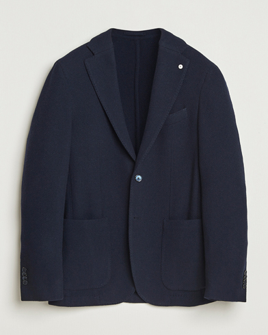 L.B.M. 1911 Jack Fly Knitted Wool Blazer Navy – Sininen