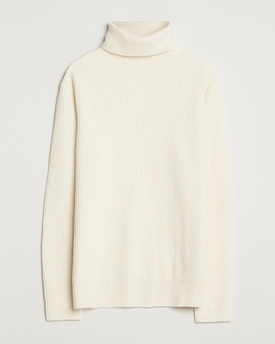 Les Deux Eddie Wool Rib Rollneck Ivory – Valkoinen