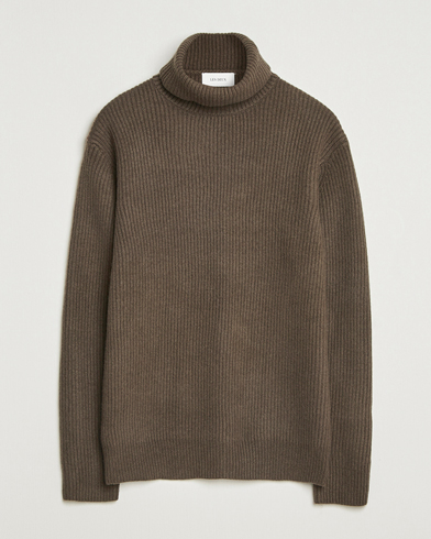 Les Deux Eddie Wool Rib Rollneck Teak – Ruskea