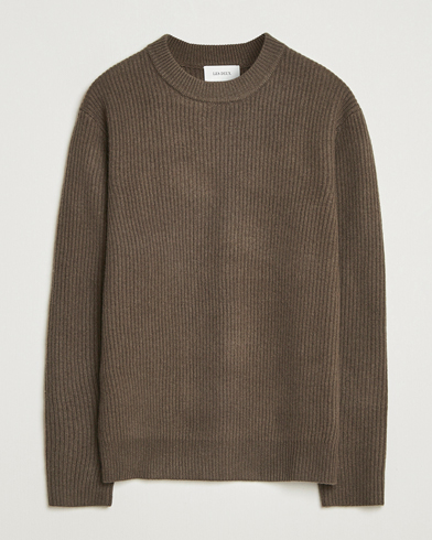 Les Deux Eddie Wool Rib Crewneck Teak – Ruskea