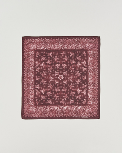 Massimo Alba Hanky Cotton Handkerchief Burgundy – Punainen