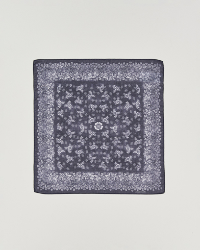 Massimo Alba Hanky Cotton Handkerchief Navy – Sininen