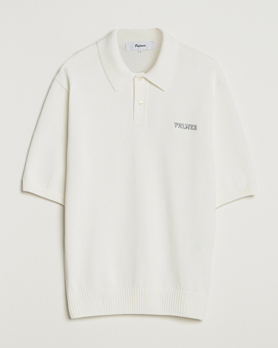 Palmes Cotton Knit Polo Off White – Valkoinen