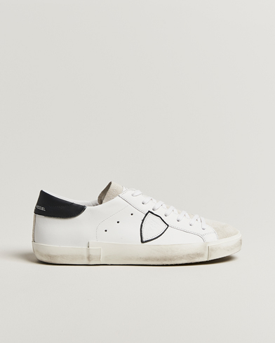 Philippe Model Prsx Low Top Leather Sneakers White/Black – Valkoinen