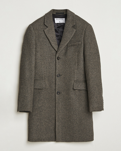 Filippa K William Wool Textured Coat Driftwood – Ruskea